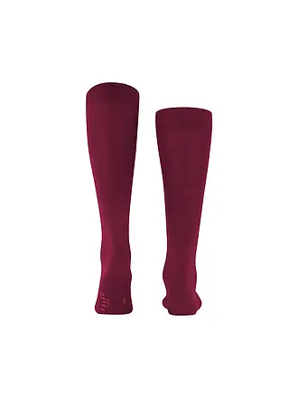 FALKE | Chaussettes hautes TIAGO anthracite chiné | dunkelrot